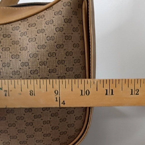 Vintage Gucci GG Plus Brown Leather Shoulder Bag Purse Authentic vintage Gucci - Picture 15 of 16